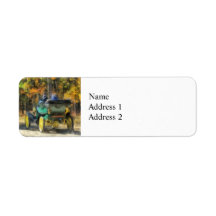Stanley Steamer Automobile Custom Return Address Label