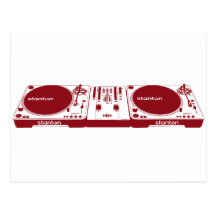 Stanton DJ Setup - Disc Jockey Music DJing Deck Postcard