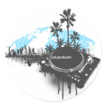 Stanton Miami - DJ Turntable Music Disc Jockey Round Sticker