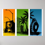 Stanton Turntable City Poster - DJ Disc Jockey posters