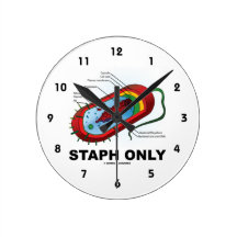 Staphylocoque seulement (bactéries de Prokaryote d Horloges Murales