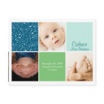 Star 3 Photo Birth Announcement postcards