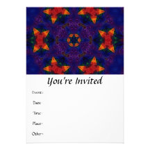 Star and Butterfly Mandala Personalized Announcement