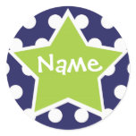 Star and PolkaDot Boys Customizalbe Sticker