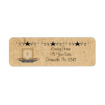 Star Border Candle Small Label