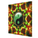 Star Bubbles New Age Yin Yang Wrapped Canvas