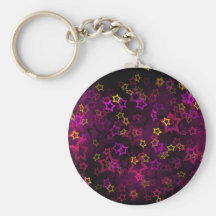 Star Burst (black) Key Chain