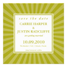 Star Burst Save the Date Announcement