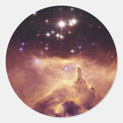 Star Cluster Pismis 24 in Emission Nebula NGC 6357 Round Stickers