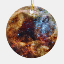 Star Cluster R136 Bursts Out Tarantula Nebula Christmas Tree Ornament