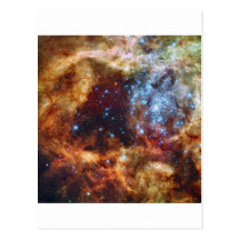 Star Cluster R136 Bursts Out Tarantula Nebula Post Card