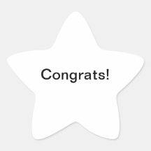 Star & Congrats! Star Sticker
