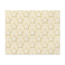 Star Cookies Pattern. Cream and Yellow. Full Color Flyer