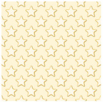 Star Cookies Pattern. Cream and Yellow. Photo Sculpture