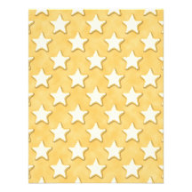 Star Cookies Pattern. Golden Yellow. Custom Announcement