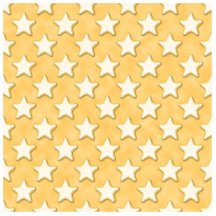 Star Cookies Pattern. Golden Yellow. Photo Cut Out