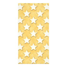 Star Cookies Pattern. Golden Yellow. Custom Photo Card