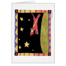 Star dog greeting card