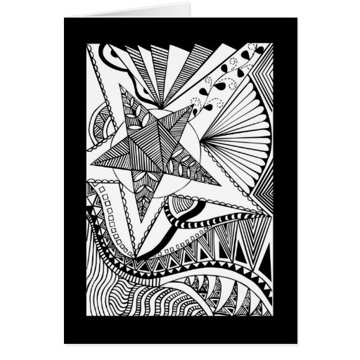 Star doodle card