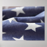 star field of USA flag small poster
