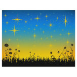 Star Filled Meadow Scrapbook Paper Customized Letterhead