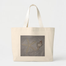 Star Fish and Seashell Canvas Bags