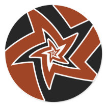 Star Fractal Round Stickers