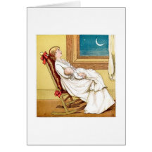 Star-Gazing Mother, Greeting Card
