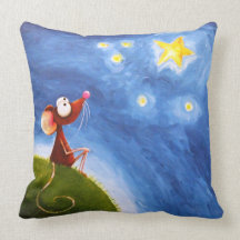 Star gazing throw pillow