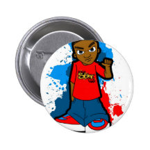 Star Ghetto Gangster street hood style swagger Pinback Button