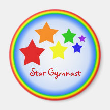 Star Gymnast Refrigerator Magnet