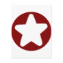 Star in circle post card
