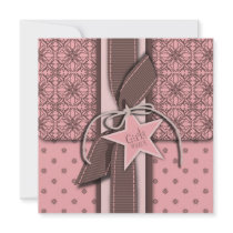 Star is Born Girl Baby Shower Invitation Square