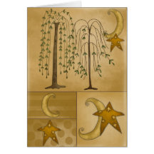 Star, Moon, Weeping Willow All Occasions Card