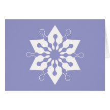 Star of Christmas Winter Ice Crystal Snowflake Greeting Cards