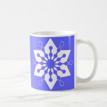 Star of Christmas Winter Ice Crystal Snowflake Mugs