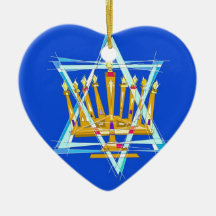 Star of David and the Menorah Christmas Ornaments