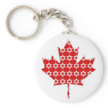 Star of David Maple Leaf Canadian Flag Ts, Gifts Key Chains