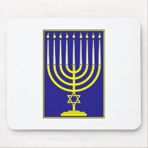 Star of David Menorah mousepads