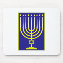 Star of David Menorah Mousepad