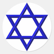 Star Of David Round Sticker