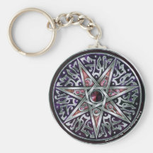 Star of Fey Round Keychain
