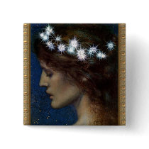 Star of Heaven by- Edward Robert Hughes Pinback Buttons
