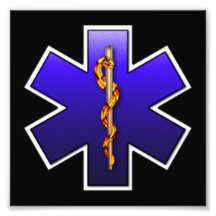Star of Life Blue Photo Print