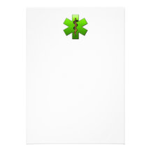 Star Of Life(Green) Personalized Invitation