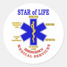 STAR of LIFE Round Stickers