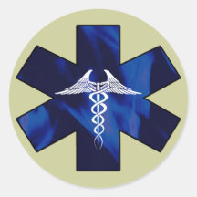 Star of Life Round Stickers