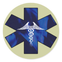 Star of Life Round Stickers