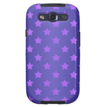 Star Pattern in Purple and Deep Blue Samsung Galaxy SIII Cover