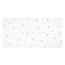 Star Pattern in White and Light Grey. Picture Card